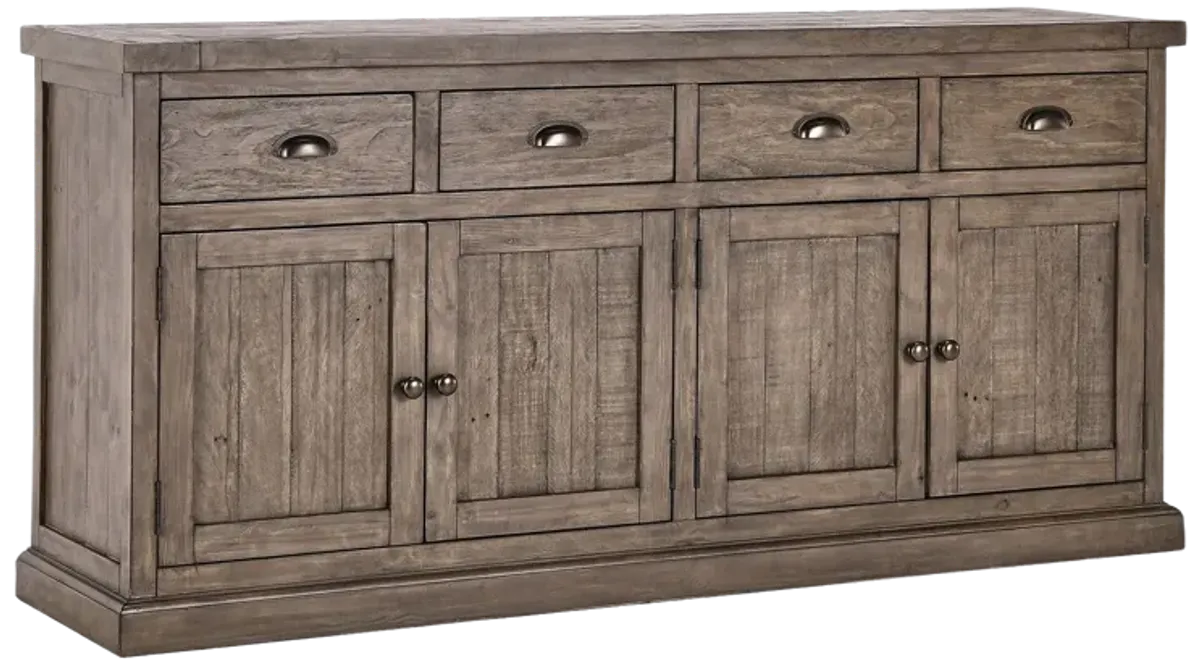 Quincy Reclaimed Pine 4 Drawer 4 Door Sideboard by Kosas Home