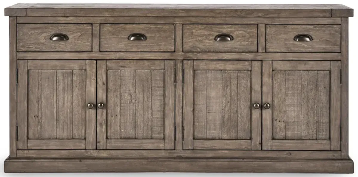 Quincy Reclaimed Pine 4 Drawer 4 Door Sideboard by Kosas Home