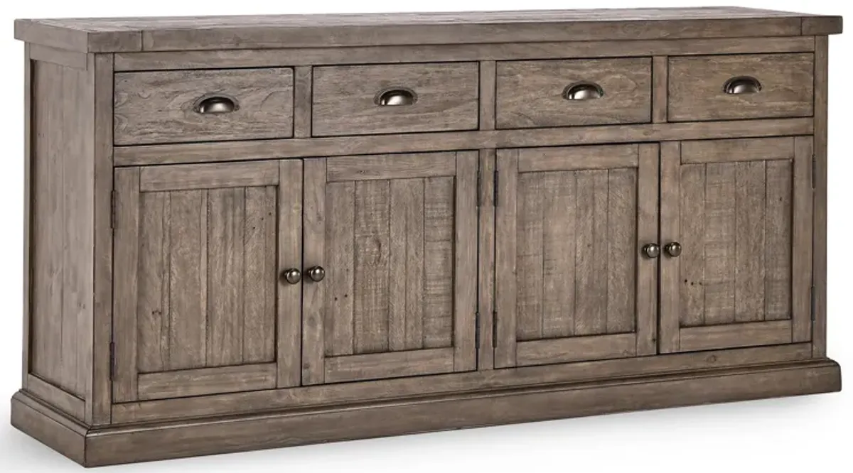 Quincy Reclaimed Pine 4 Drawer 4 Door Sideboard by Kosas Home