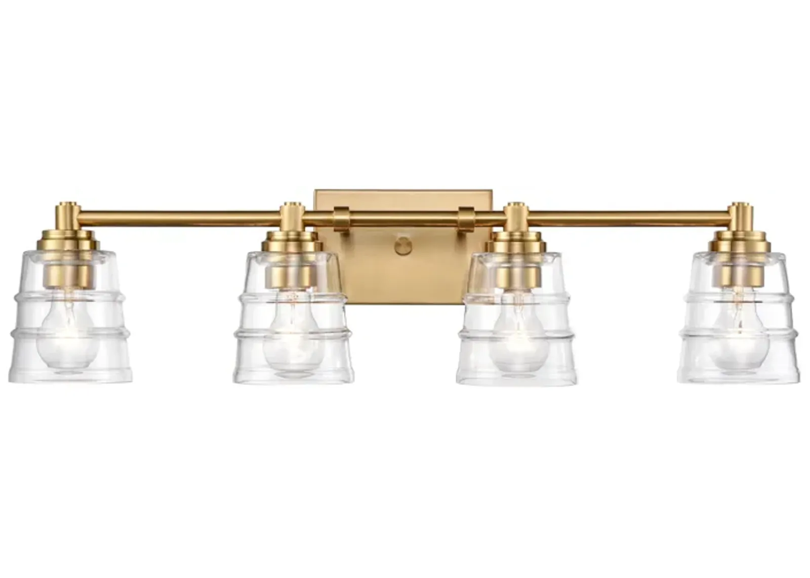 Pulsate 30.25" Wide 4-Light Vanity Light - Satin Brass