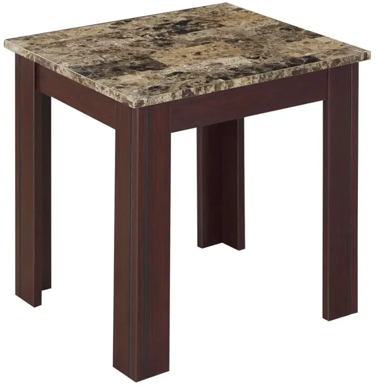 Rhodes 3-piece Faux Marble Top Occasional Set Brown