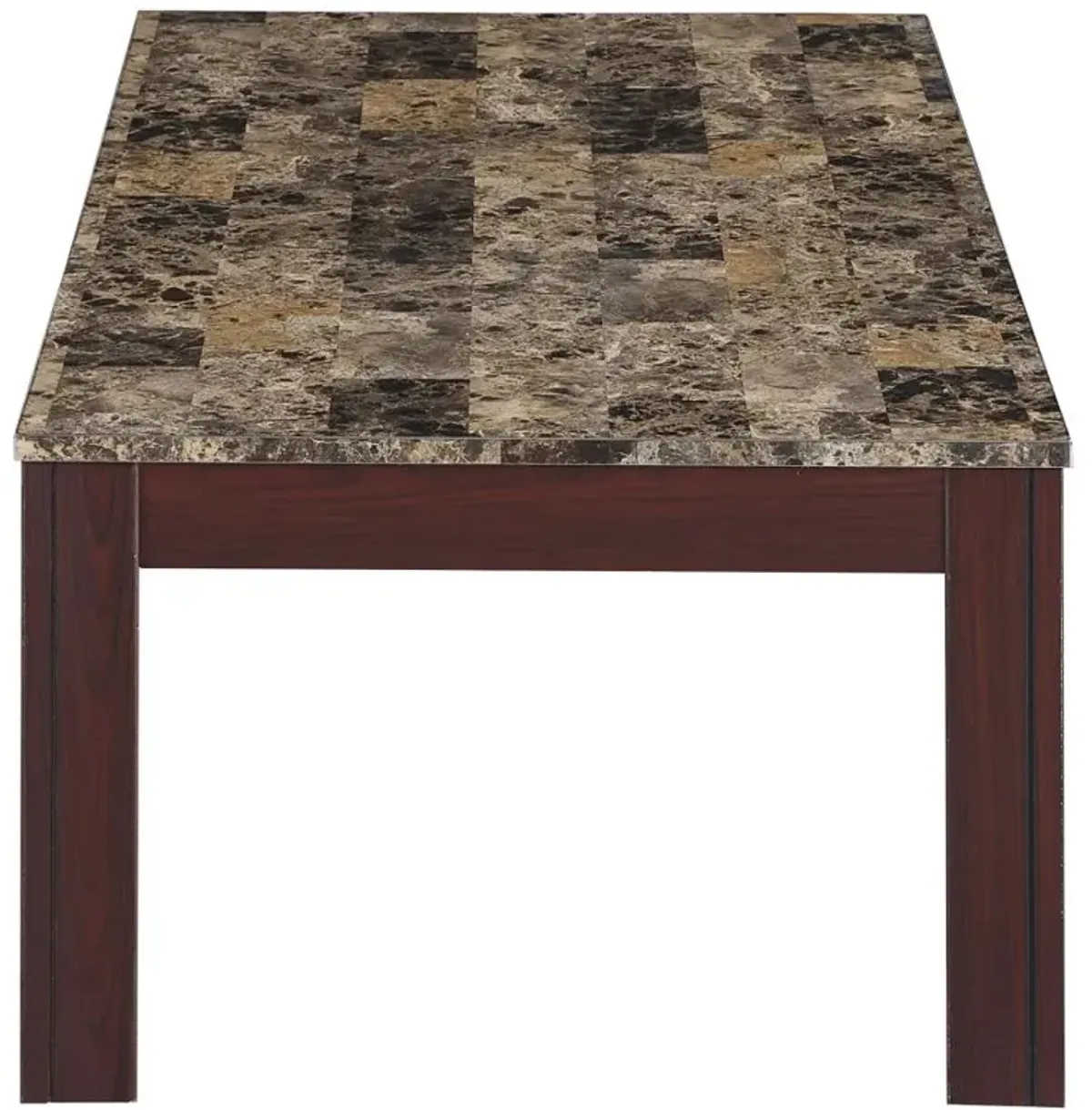 Rhodes 3-piece Faux Marble Top Occasional Set Brown