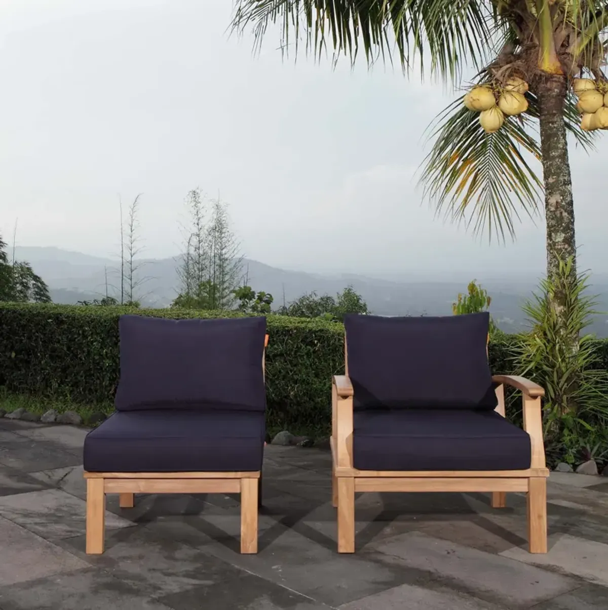 Marina 2 Piece Outdoor Patio Teak Set