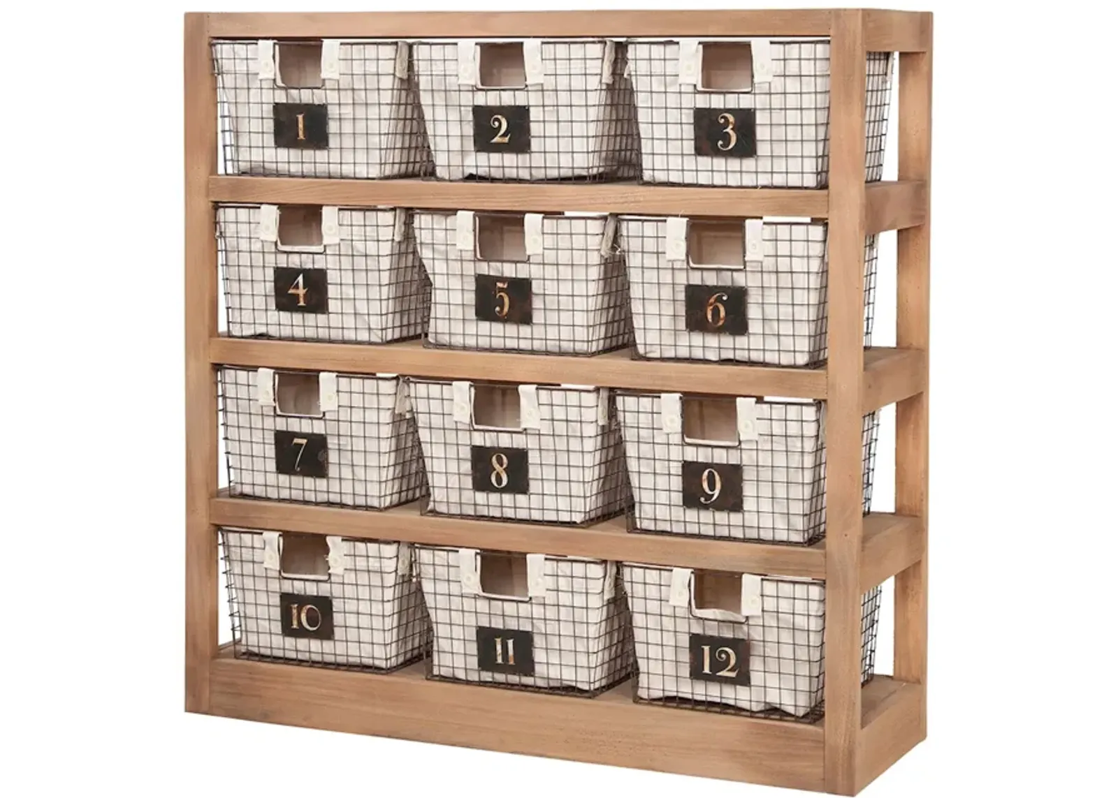 Shelving Unit with 12 Locker Baskets