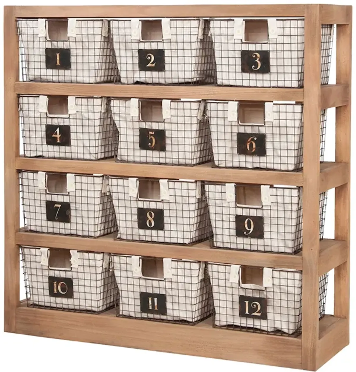 Shelving Unit with 12 Locker Baskets