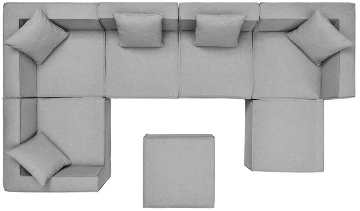 Saybrook Outdoor Patio Upholstered 7-Piece Sectional Sofa