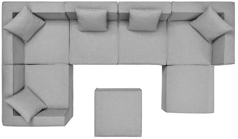 Saybrook Outdoor Patio Upholstered 7-Piece Sectional Sofa