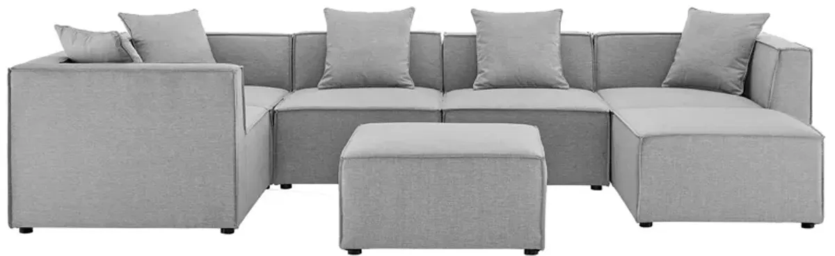 Saybrook Outdoor Patio Upholstered 7-Piece Sectional Sofa