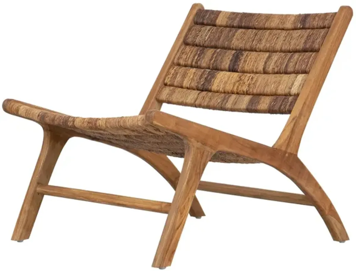 Reclaimed Teak and Woven Chair