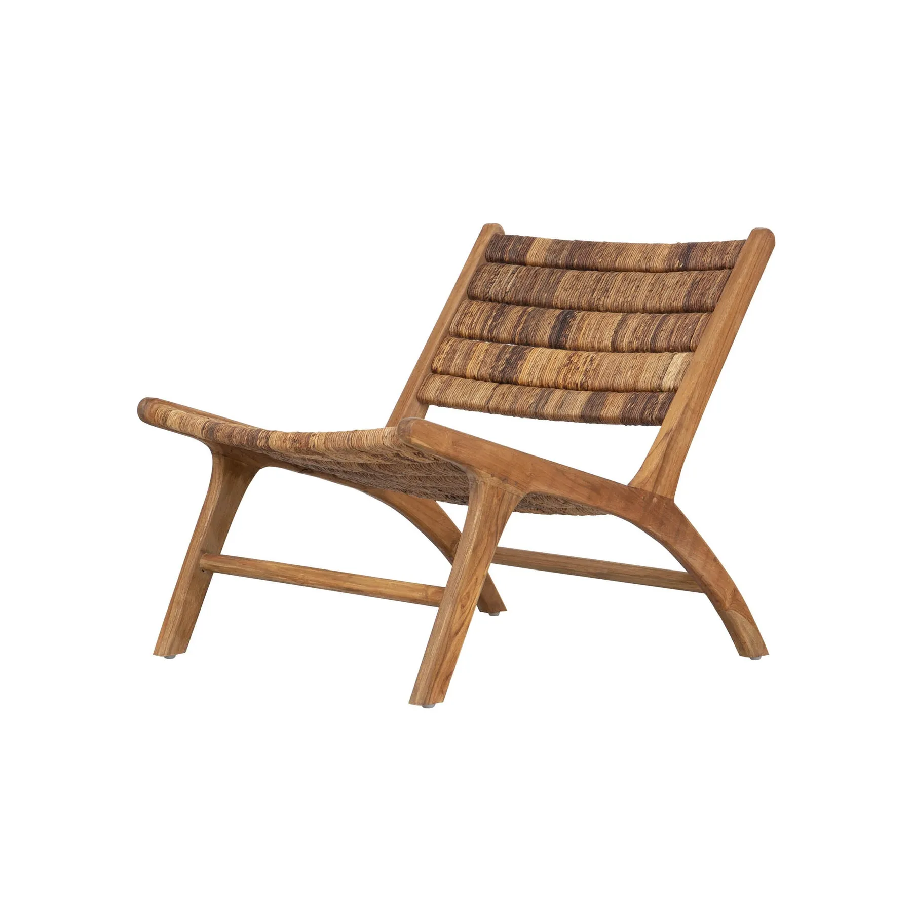 Reclaimed Teak and Woven Chair