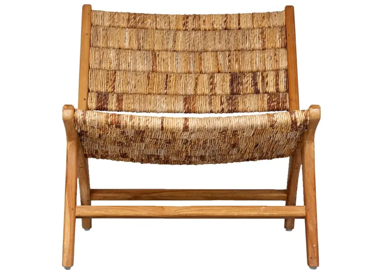 Reclaimed Teak and Woven Chair