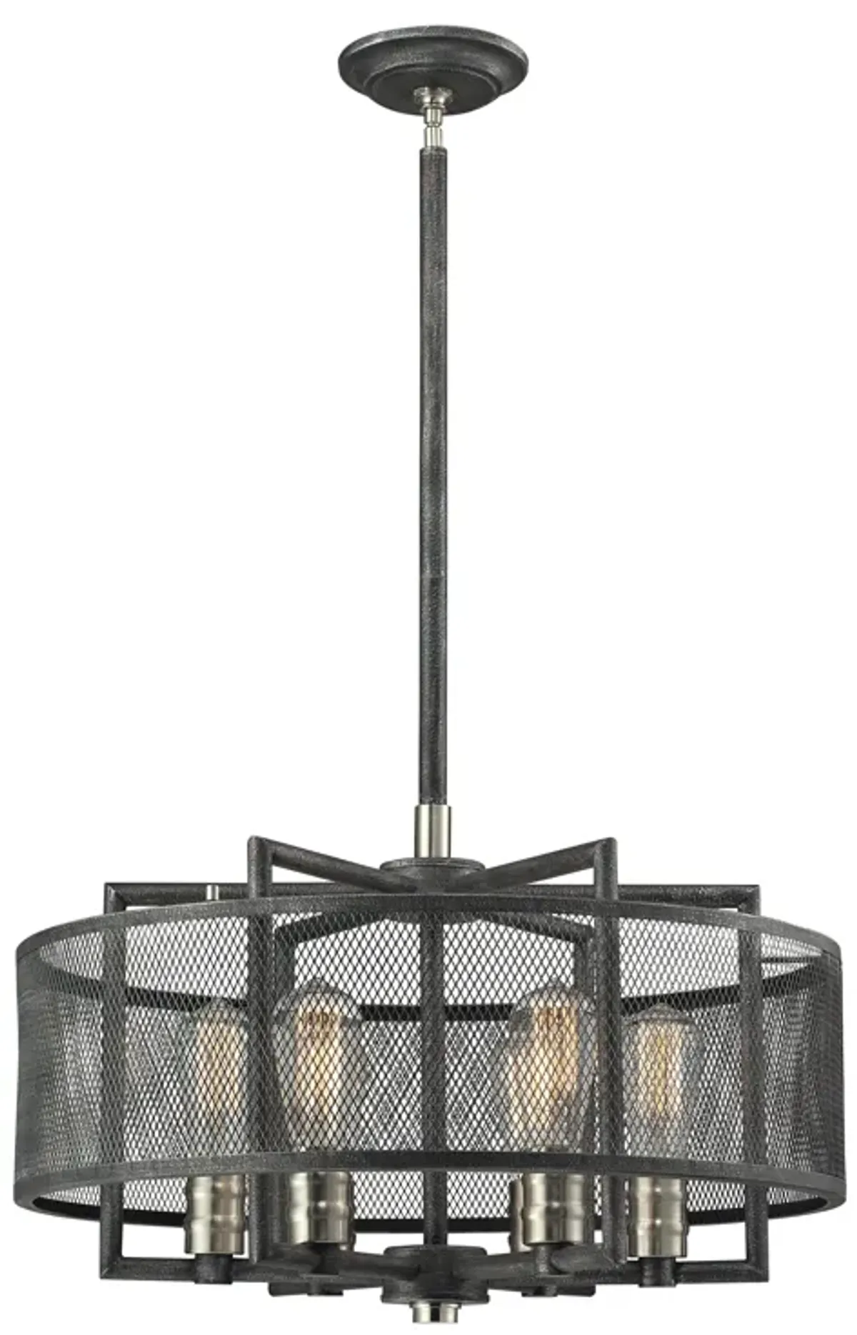 Slatington 22" Wide 6-Light Chandelier - Brushed Nickel