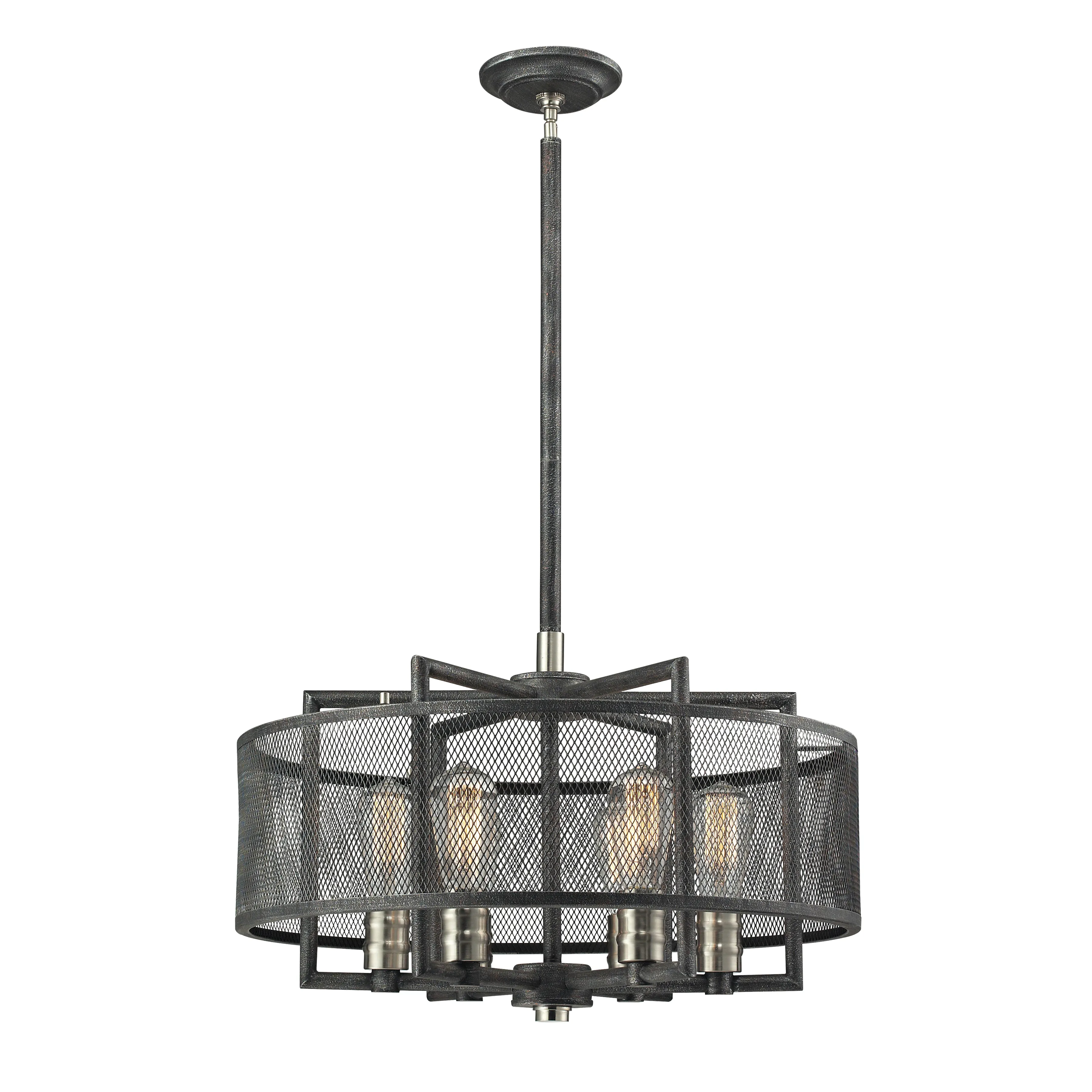 Slatington 22" Wide 6-Light Chandelier - Brushed Nickel