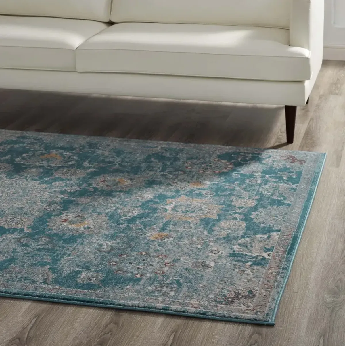 Cynara Distressed Floral Persian
Medallion 8x10 Area Rug