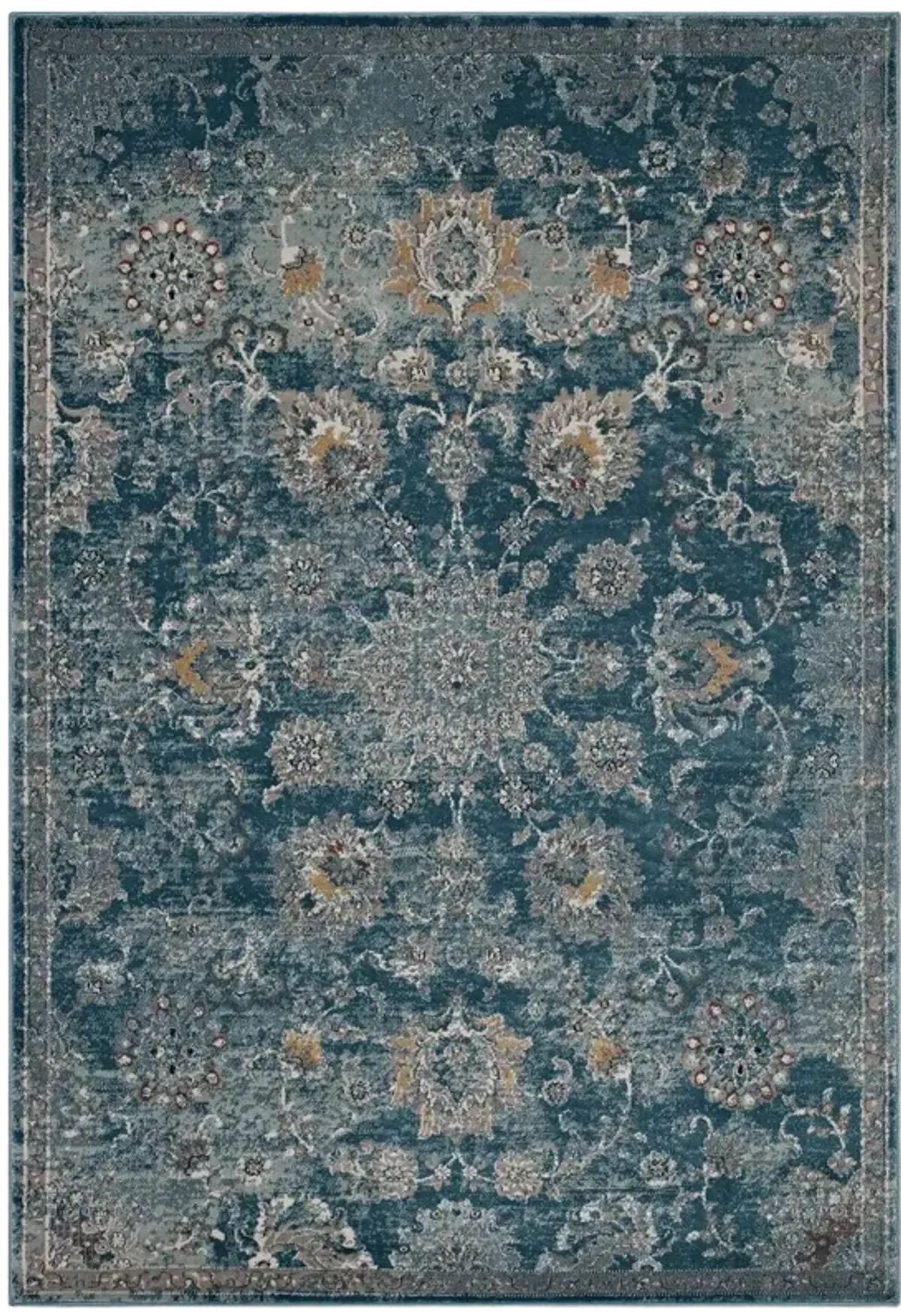 Cynara Distressed Floral Persian
Medallion 8x10 Area Rug