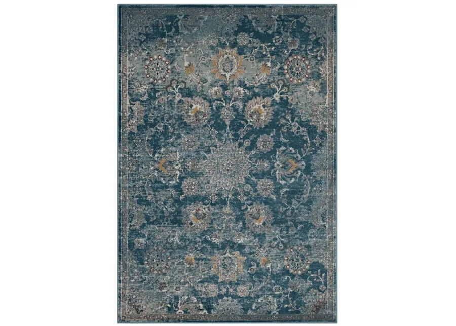 Cynara Distressed Floral Persian
Medallion 8x10 Area Rug