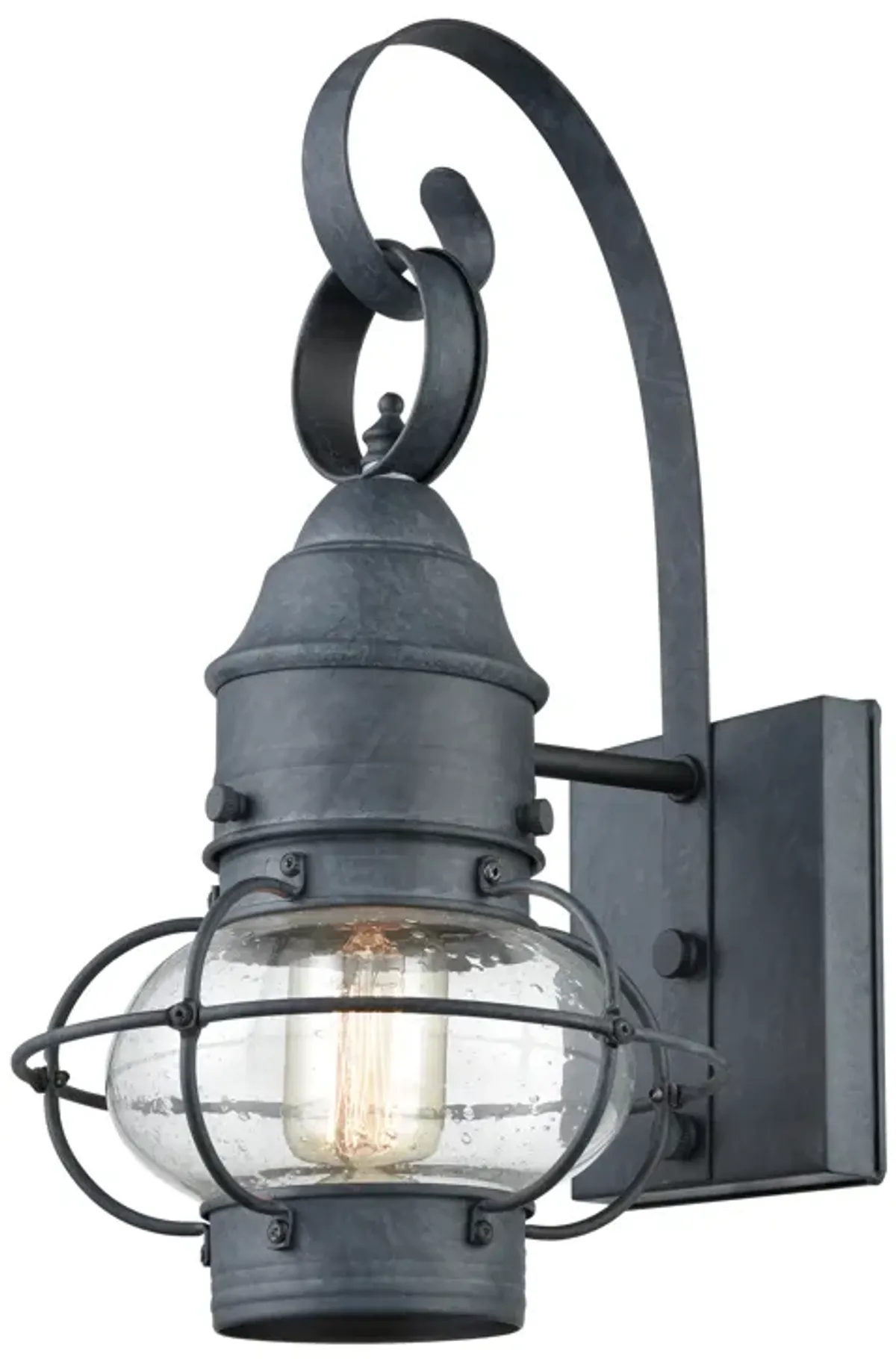 Onion 15" High 1-Light Outdoor Sconce - Aged Zinc