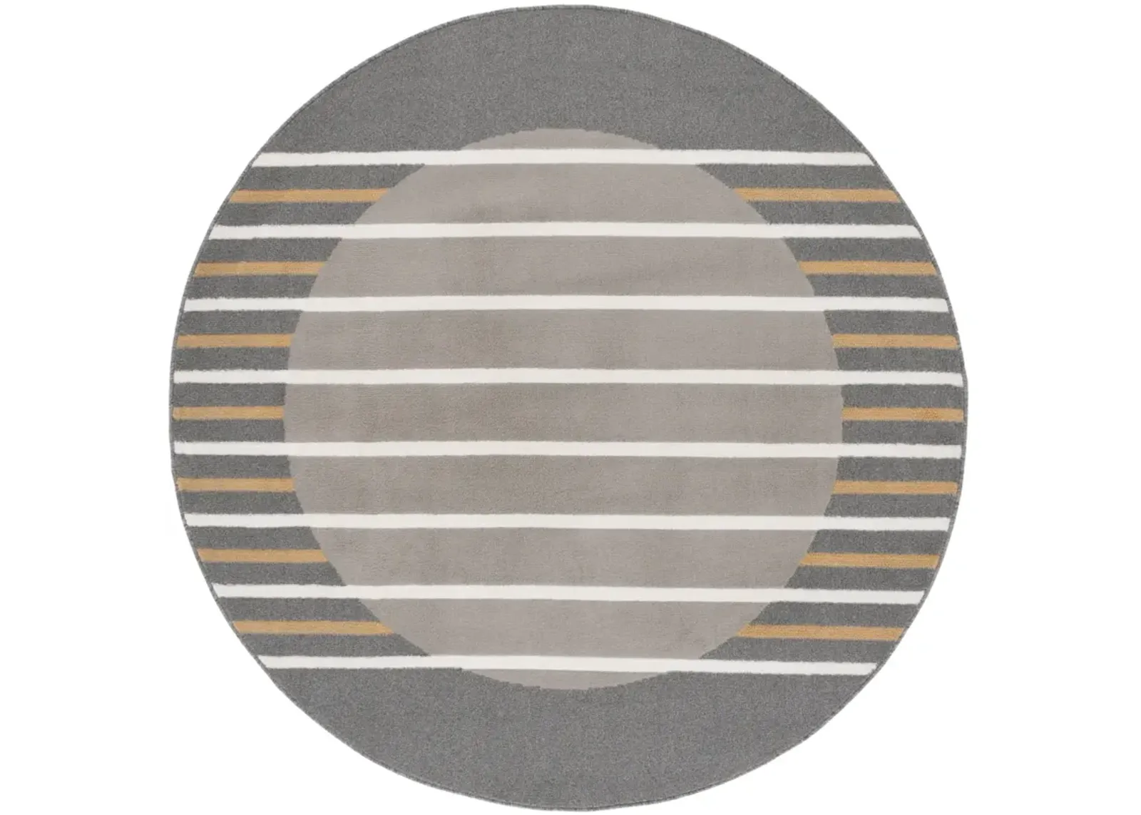 PYRAMID 232 GREY  6'-7' x 6'-7' Round Round Rug