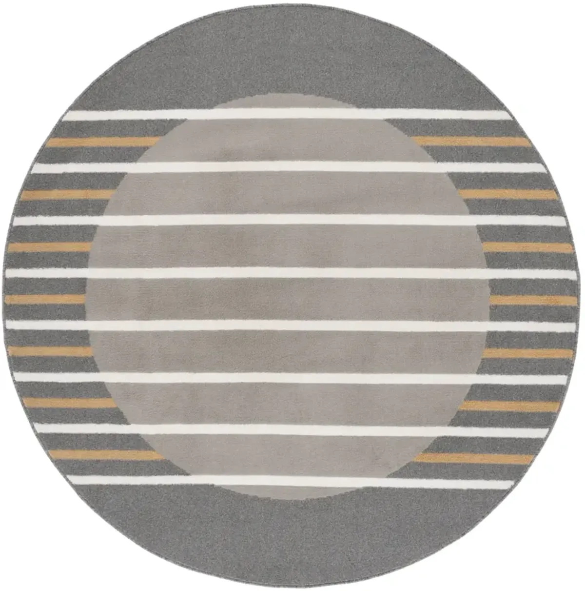 PYRAMID 232 GREY  6'-7' x 6'-7' Round Round Rug