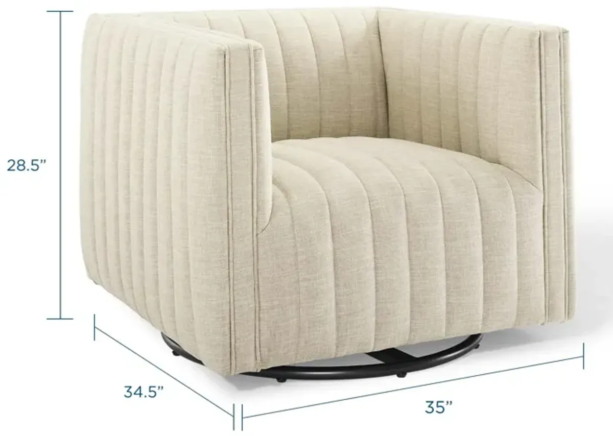 Conjure Tufted Swivel Upholstered Armchair