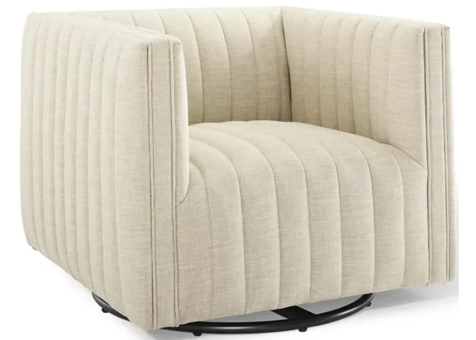 Conjure Tufted Swivel Upholstered Armchair