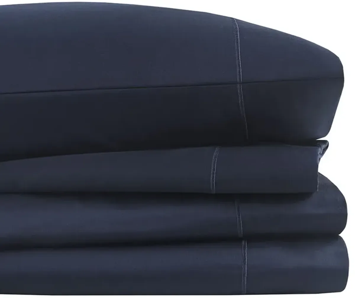 Madison Park 600 Thread Count Navy Pima Cotton Sheet Set