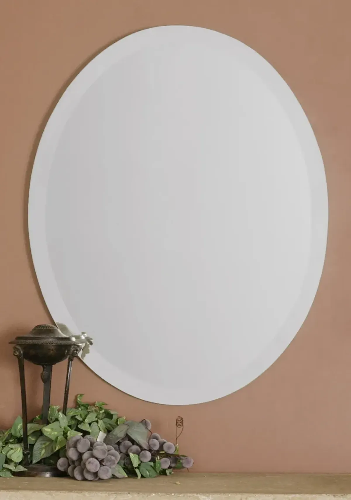 Frameless Vanity Oval Mirror