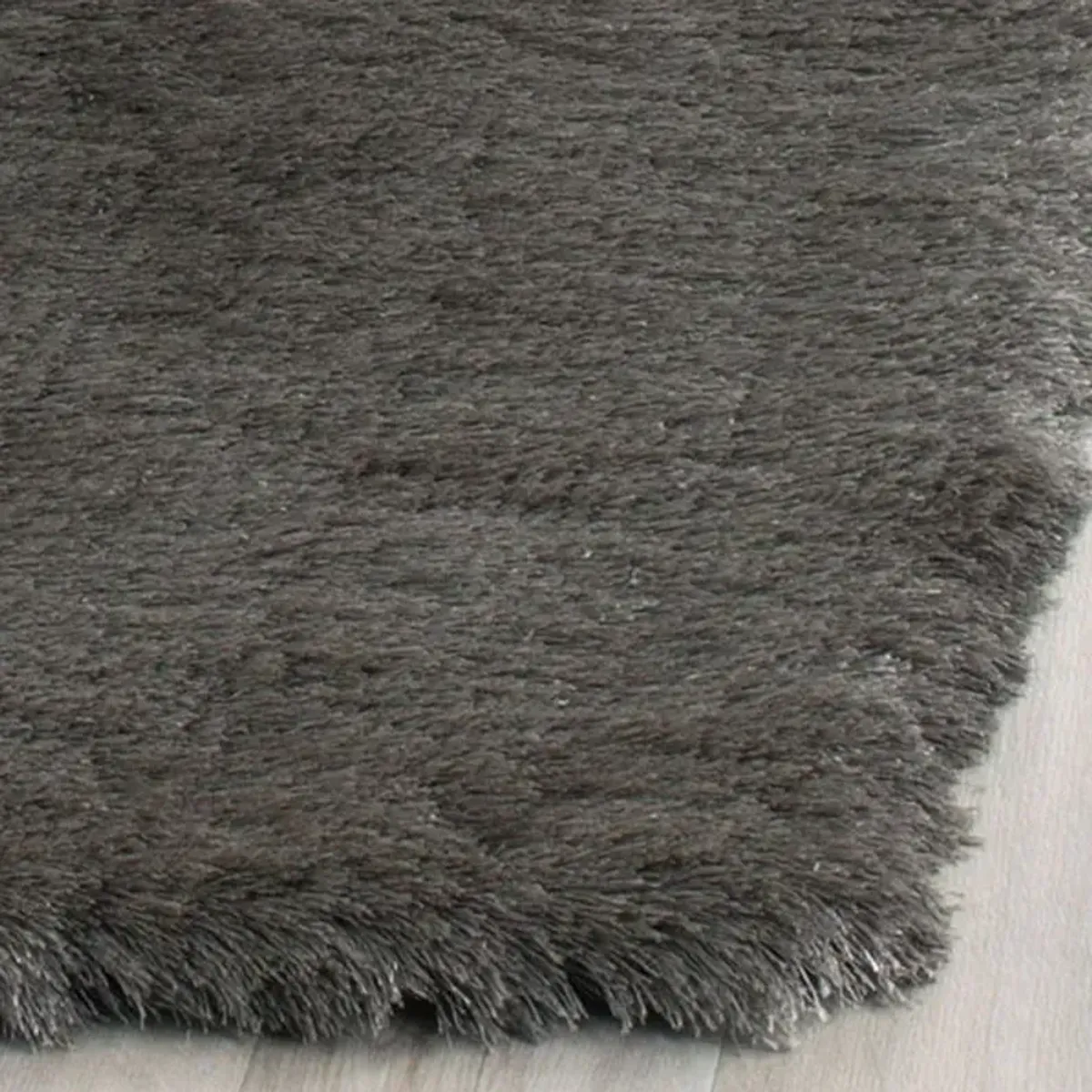 PARIS SHAG Grey 7' X 7' Square Square Rug