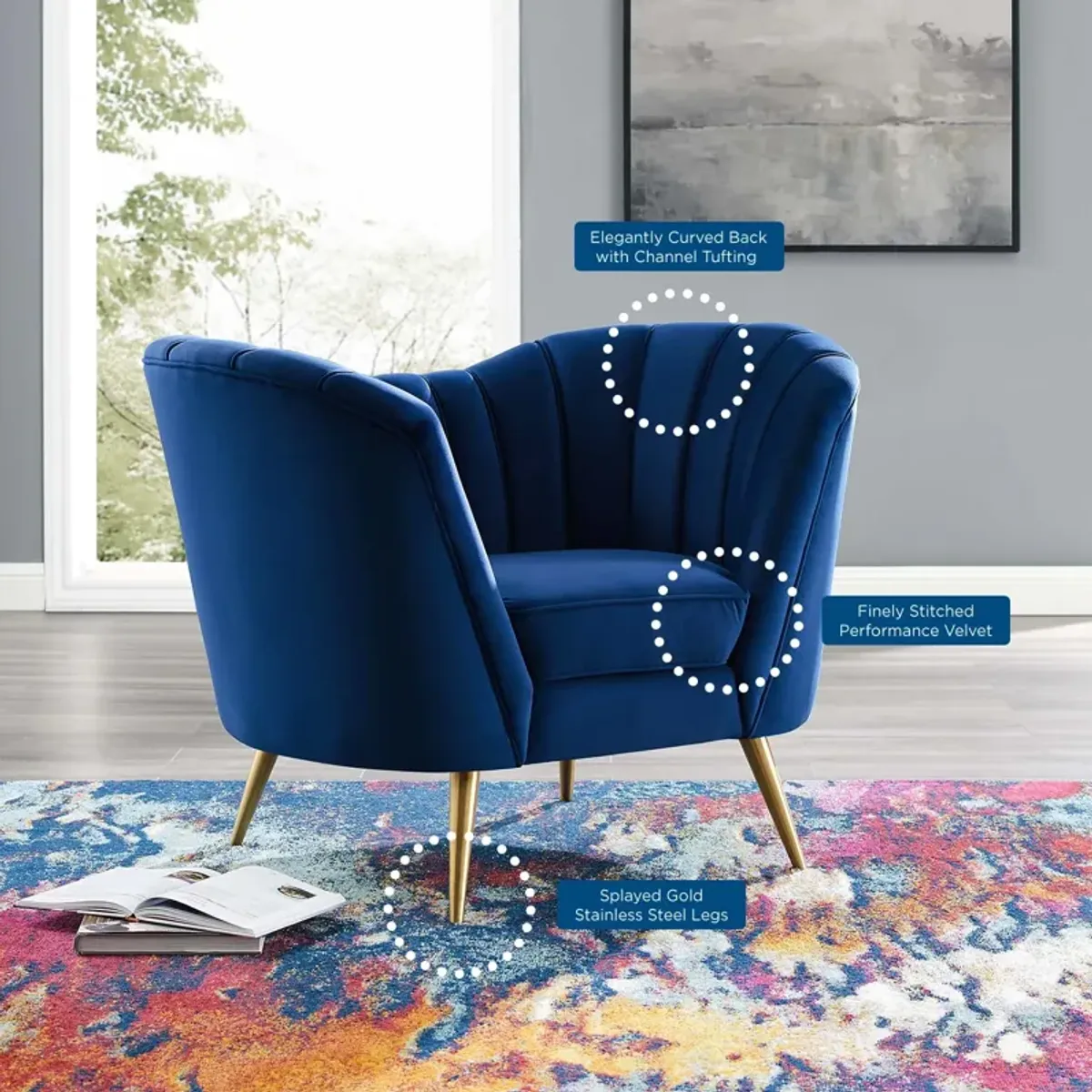 Opportunity Performance Velvet Armchair