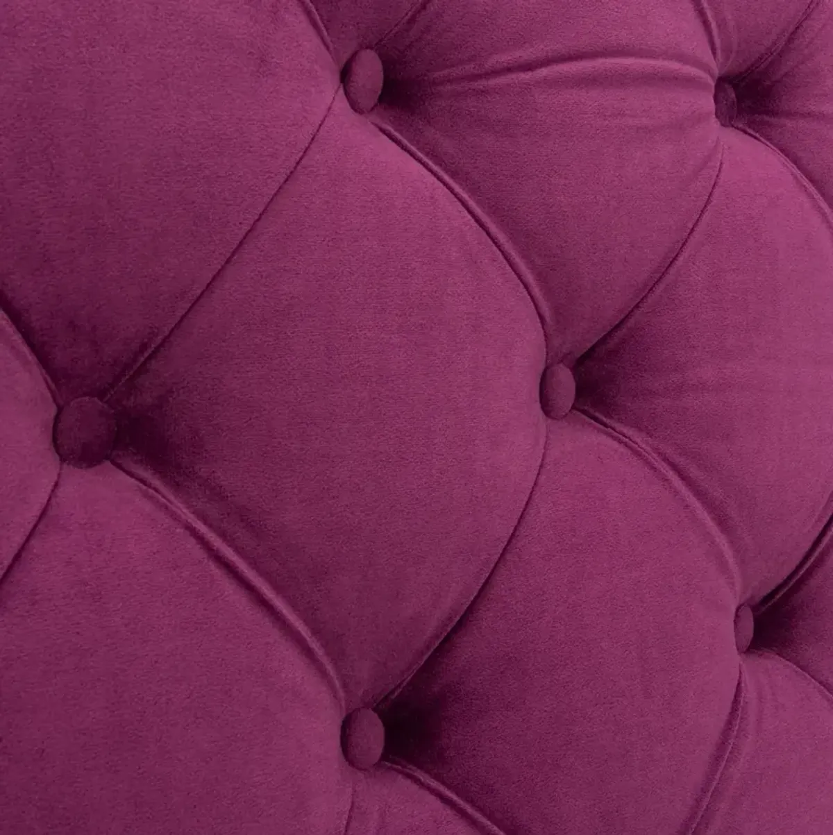 Arebelle Aubergine Velvet Headboard - Silver Nail Head