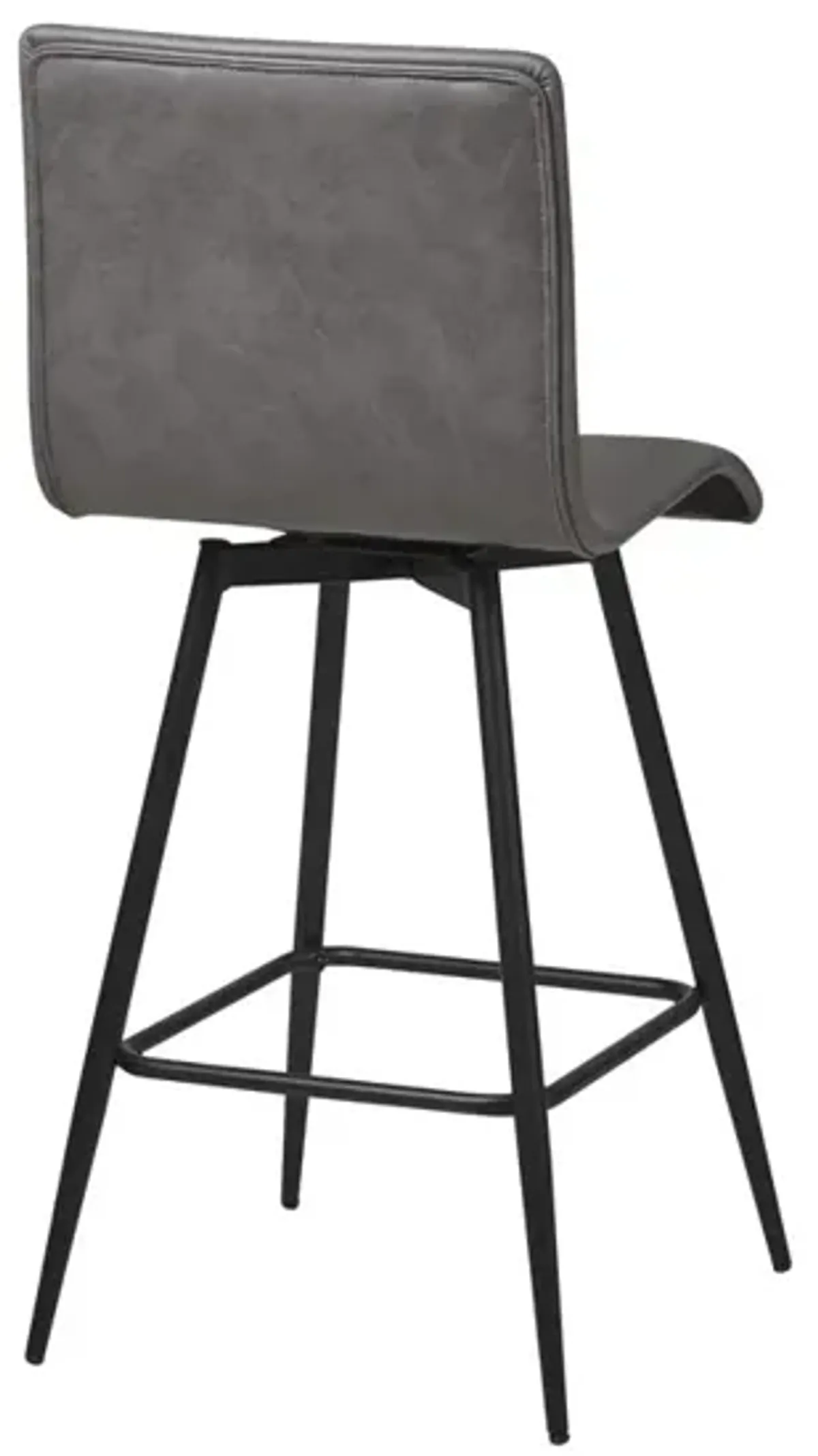 INK+IVY Adams Grey Faux Leather Swivel Counter Stool