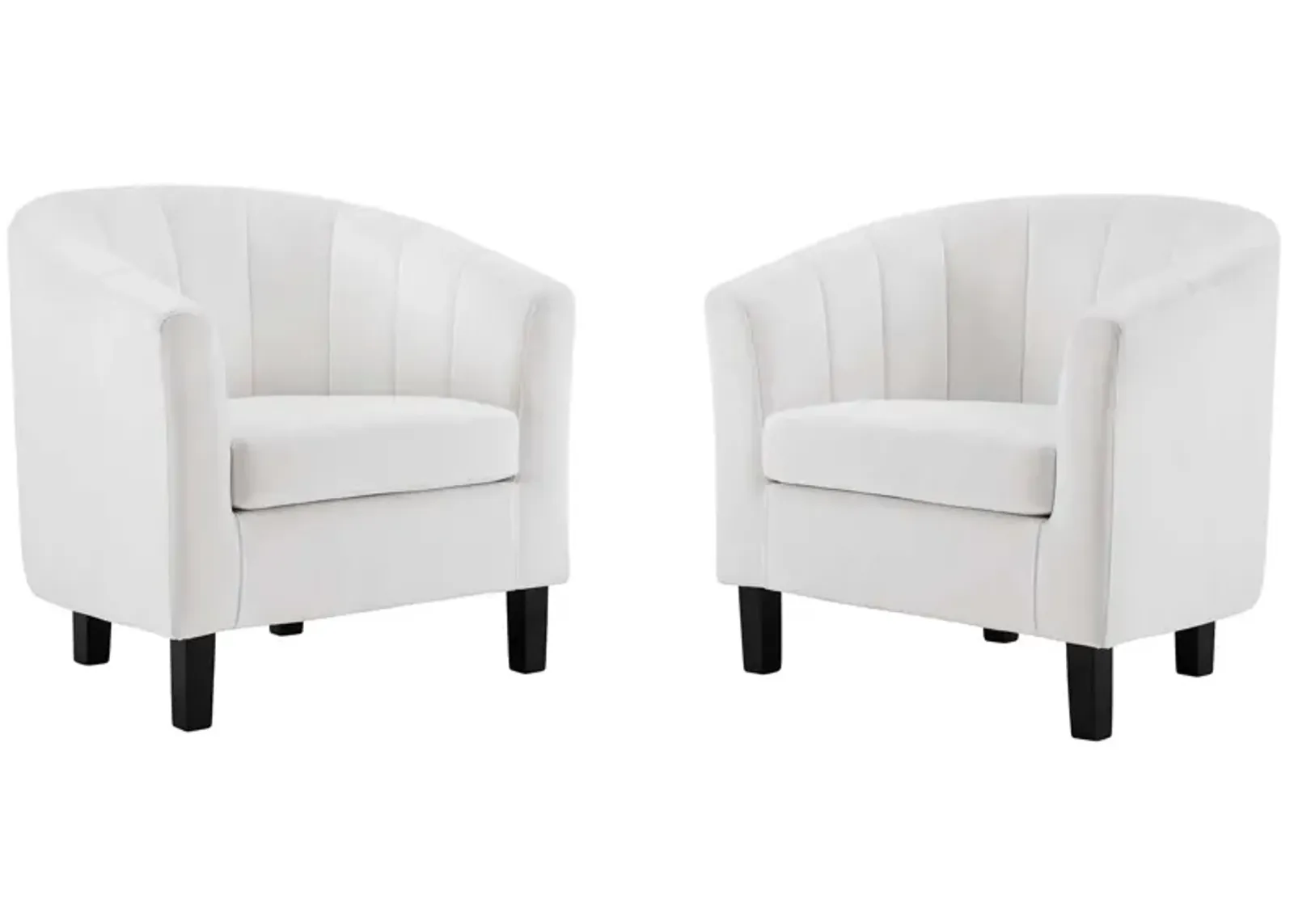 Prospect Channel Tufted Performance Velvet Armchair Set of 2