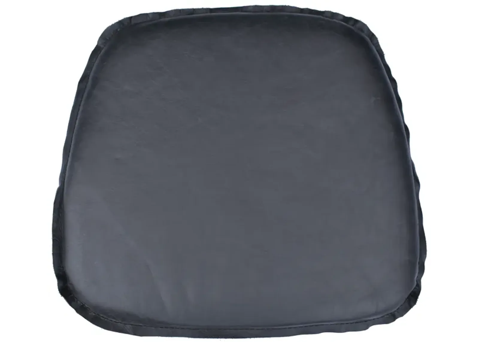 Metal Crossback Leather Cushion Seat - Antique Black