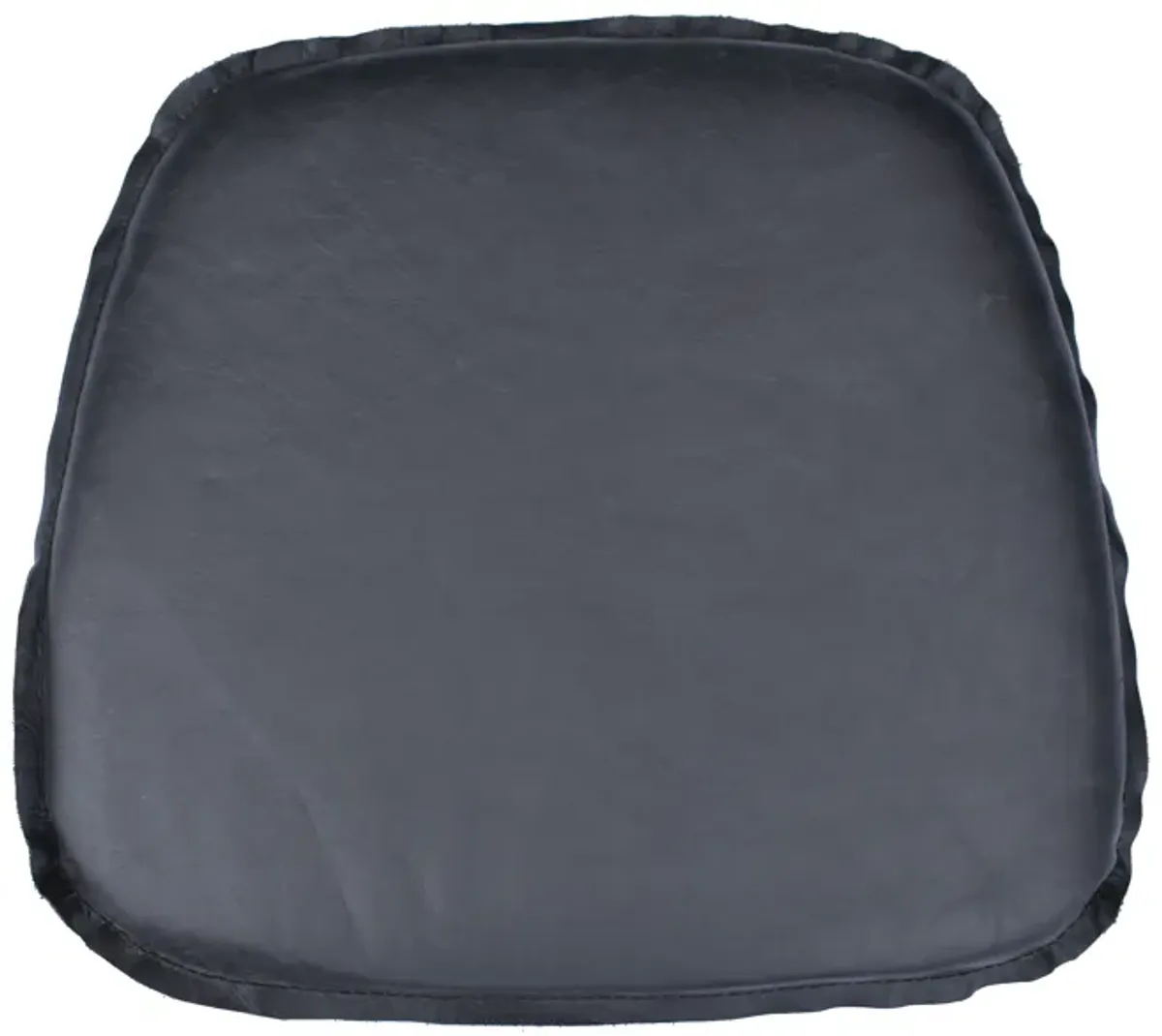 Metal Crossback Leather Cushion Seat - Antique Black