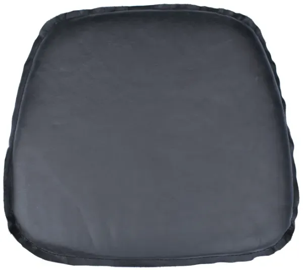 Metal Crossback Leather Cushion Seat - Antique Black