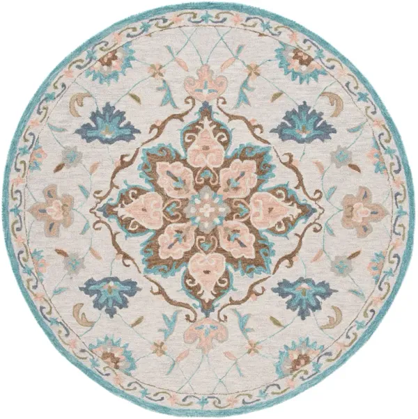 BLOSSOM Hand Tufted 6' x 6' Round area rug