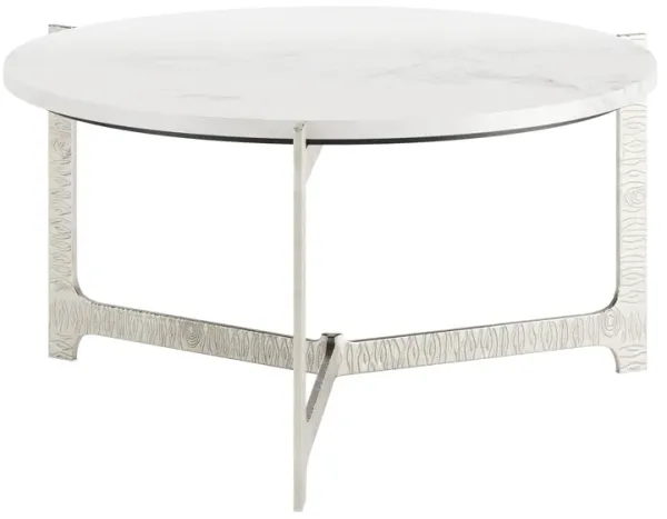 Barmas Coffee Table White & Silver