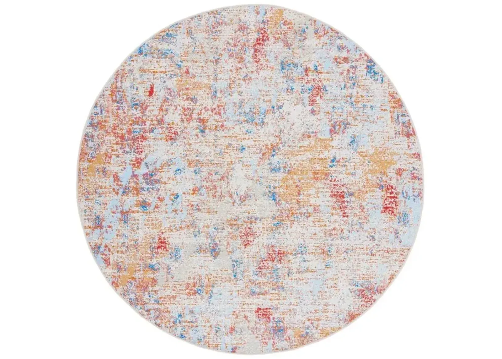 SUMMER 451 Multi 6'-7' X 6'-7' Round Round Rug