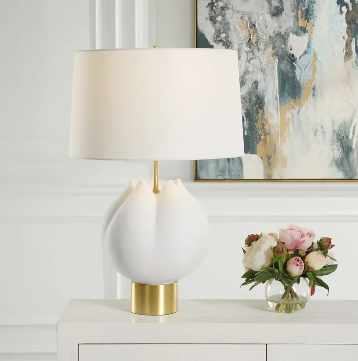 In Bloom White Table Lamp