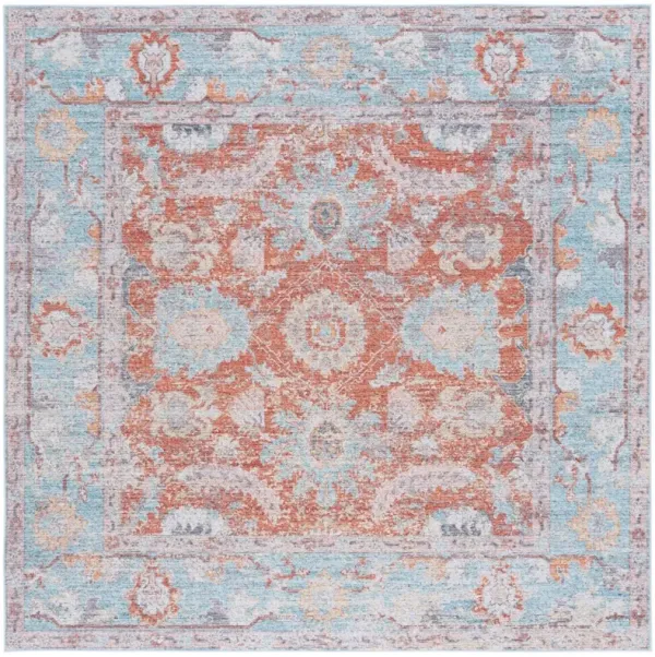 TUCSON 908 TURQUOISE  6' x 6' Square Square Rug