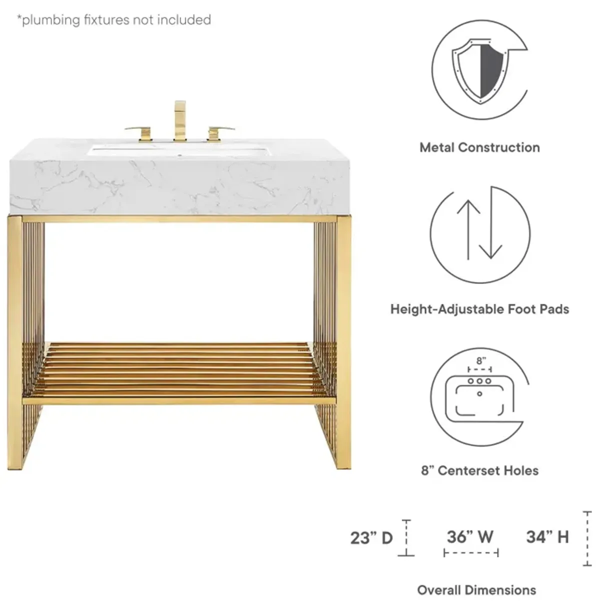 Gridiron 36" Bathroom Vanity