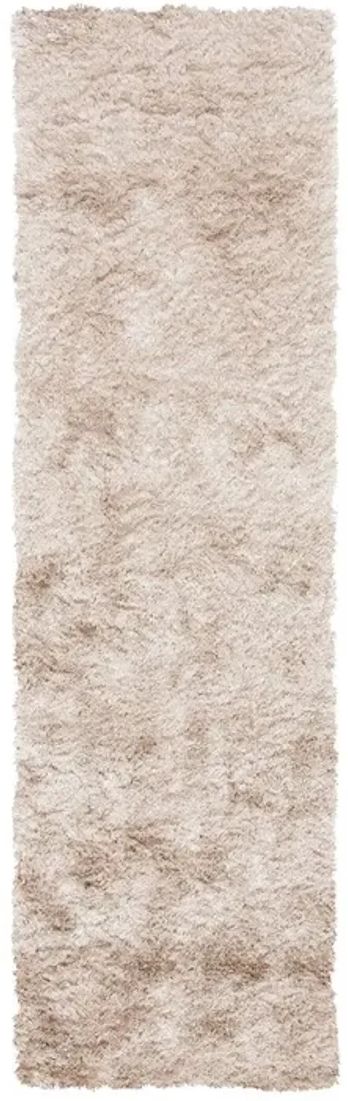 PARIS SHAG 512 Beige  2'-3' X 8' Runner Rug