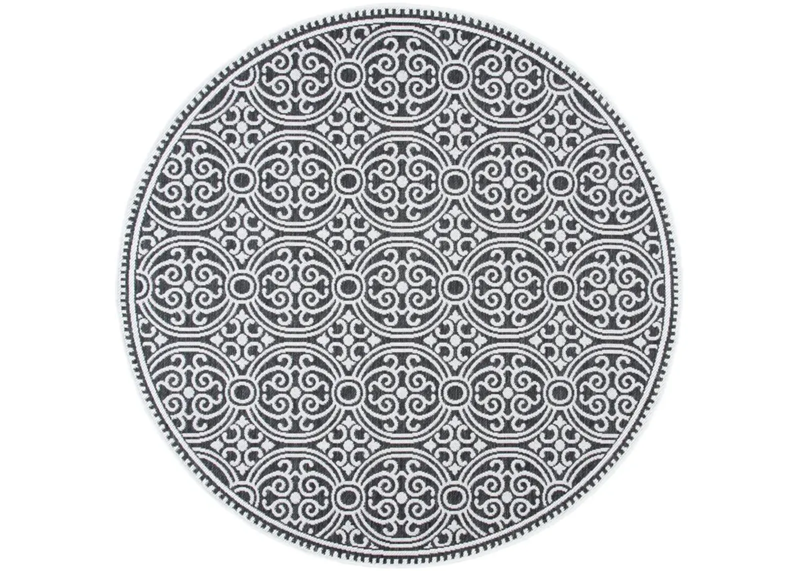 BEACH HOUSE 134 Grey 4' X 4' Round Round Rug