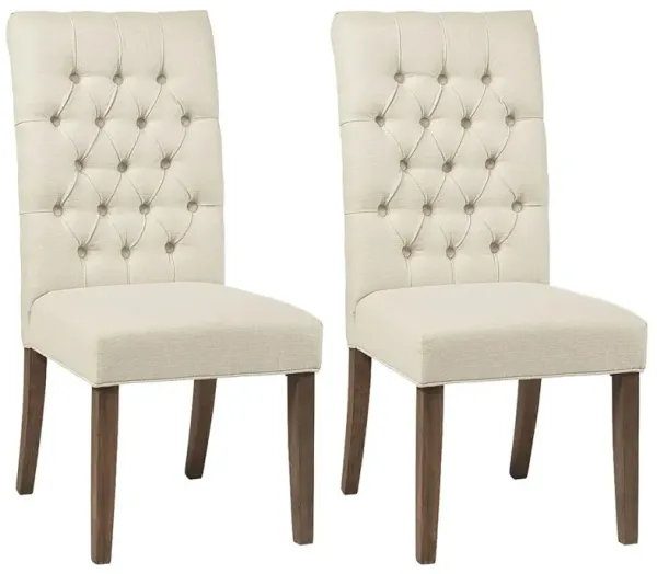 Cornelscourt Tufted Back Dining Chairs Vineyard Oak (Set of 2)