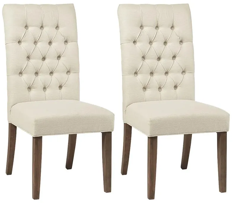 Cornelscourt Tufted Back Dining Chairs Vineyard Oak (Set of 2)