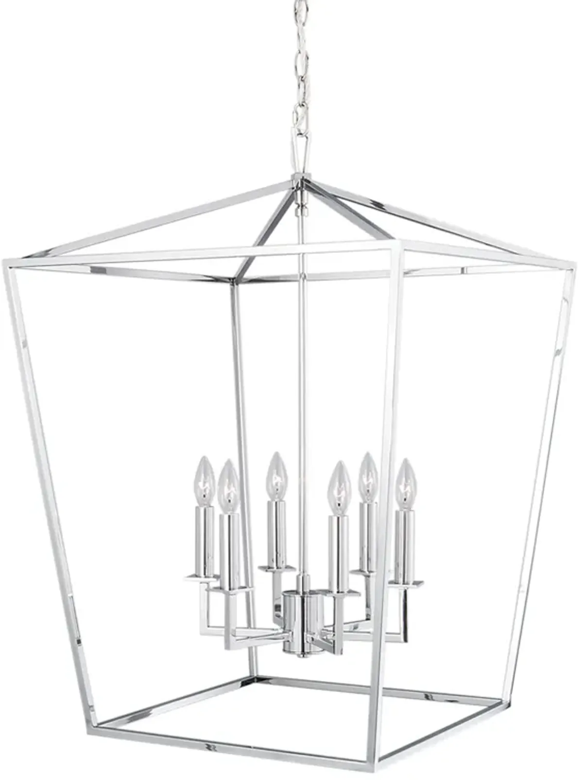 Cage Pendant Light - Polished Nickel