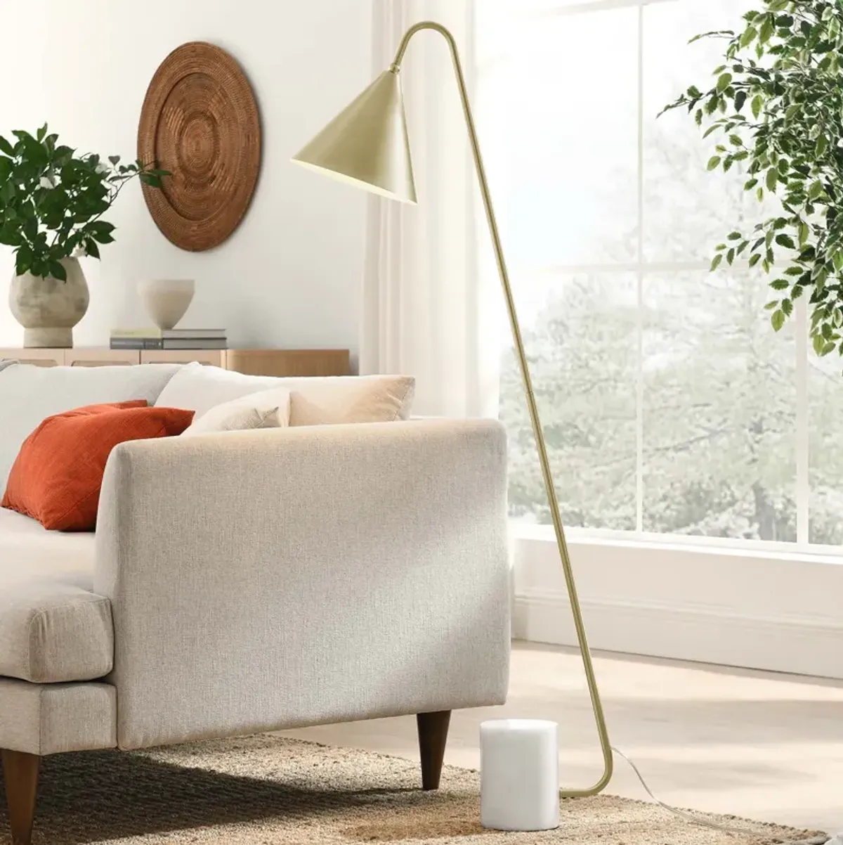 Ayla Marble Base Floor Lamp