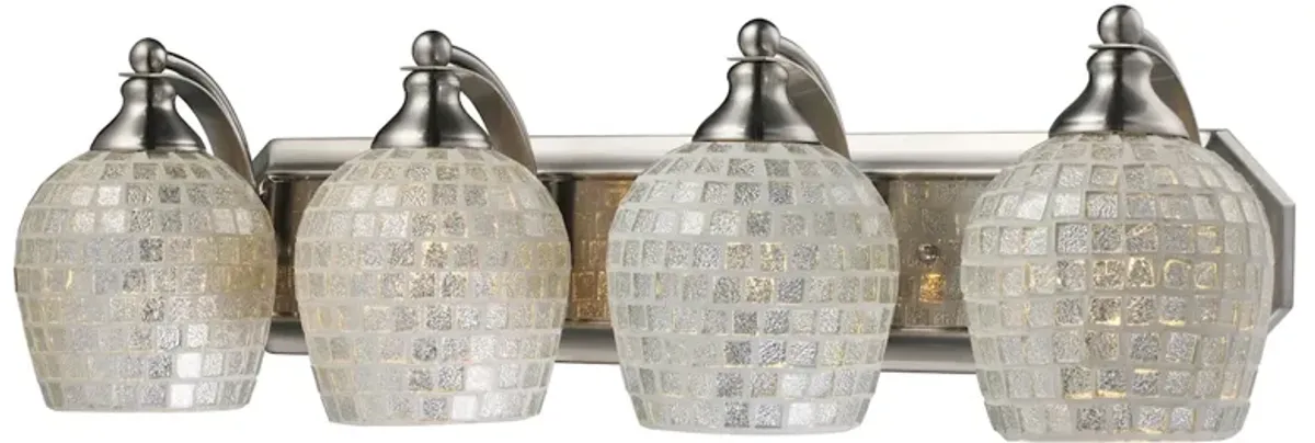 Mix and Match Vanity 27" Wide 4-Light Vanity Light - Satin Nickel