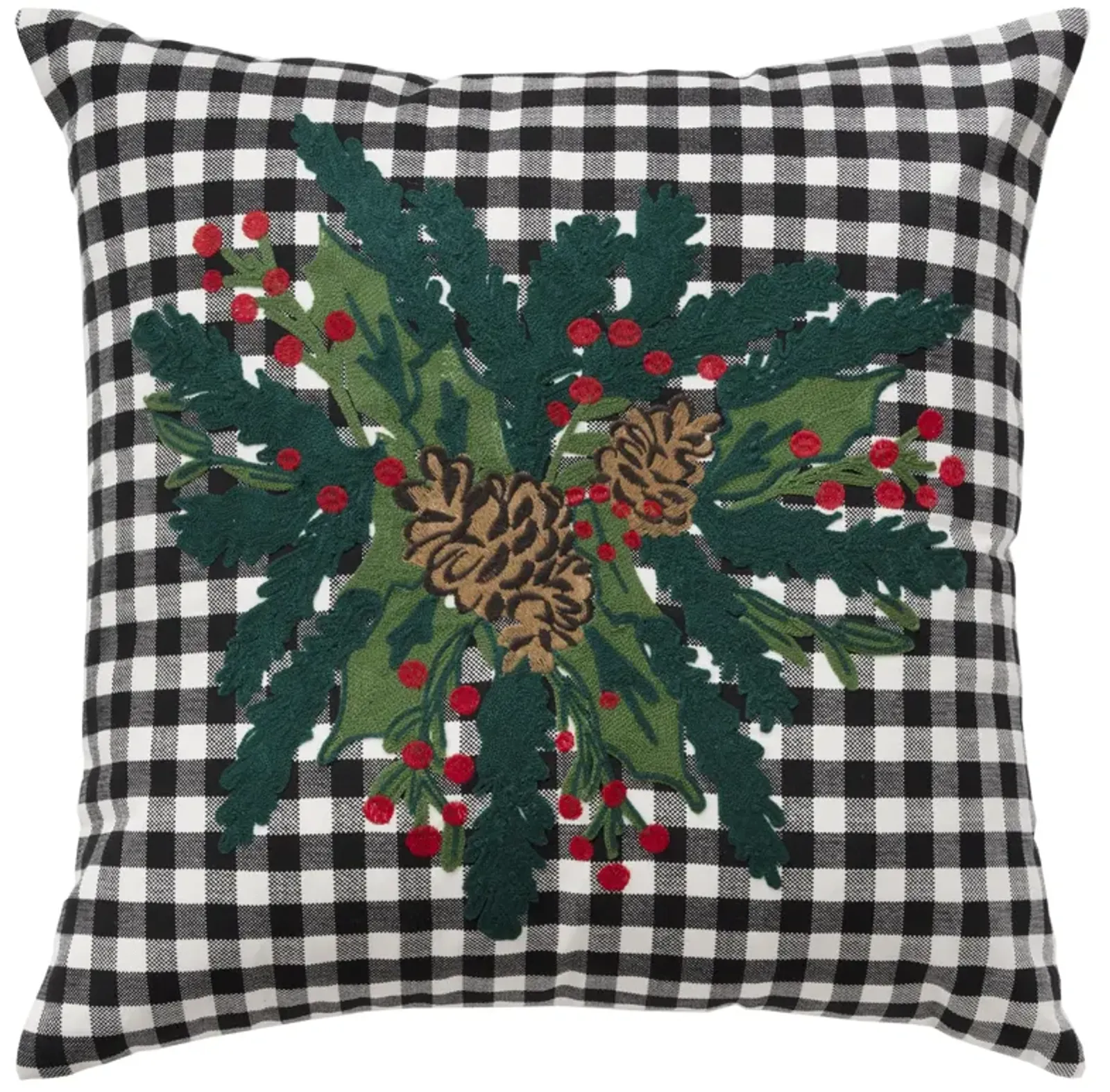 HOLIDAY 2022 Plaid Green Pillow