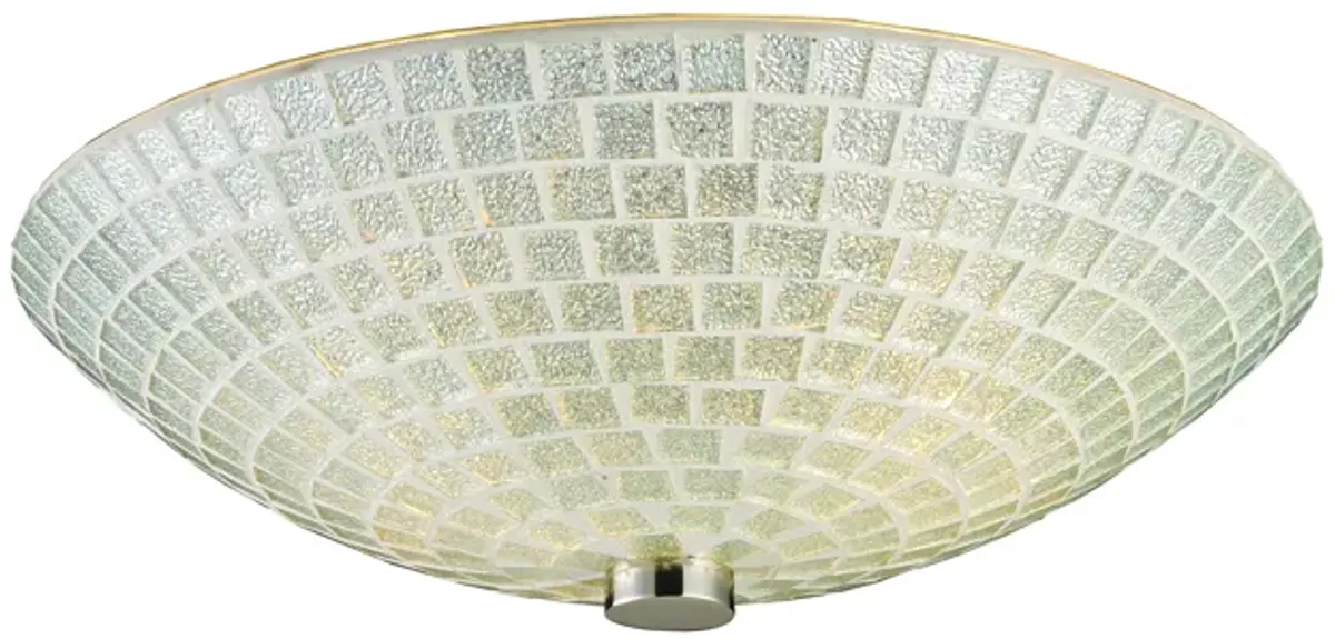 Fusion 12" Wide 2-Light Semi Flush Mount - Satin Nickel